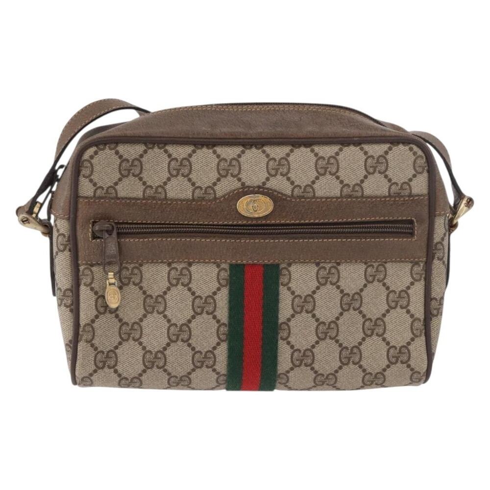 Gucci GG Supreme Web Shoulder Bag 904 Beige